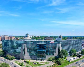 The Main & Elm office property in Stamford, Conn. features four interconnected buildings.