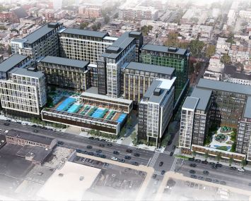 A rendering of Broad and Washington.