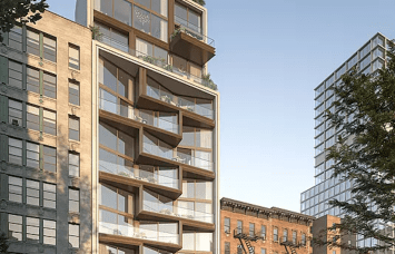 A rendering for KD Sagamore's 199 Chrystie Street development in Manhattan's Lower East Side. 