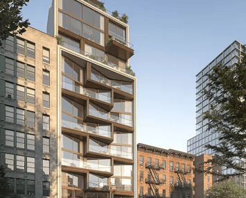 A rendering for KD Sagamore's 199 Chrystie Street development in Manhattan's Lower East Side. 