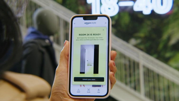 Amazon said the new outlet will have customers utilizing the Amazon Shopping app to scan items for sizes, color and rating.