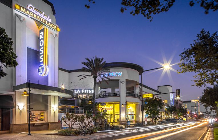 Glendale Marketplace at 106-146 South Brand Boulevard spans 154,049 square feet.