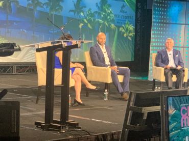 Derek Jeter was the keynote speaker Tuesday for the second day of the CRE Finance Council's annual Miami conference. 