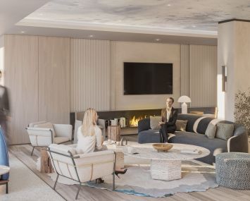 The Kaufman Organization’s 437 Madison Avenue will exemplify the mix of amenities and approaches landlords will probably need to draw and retain tenants amid COVID-19. These include a lounge.
