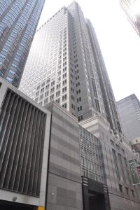 The large, grey skyscraper at 1325 Avenue of the Americas.