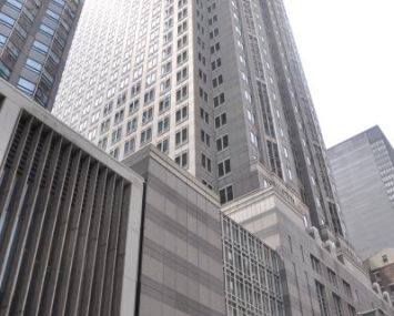 The large, grey skyscraper at 1325 Avenue of the Americas.