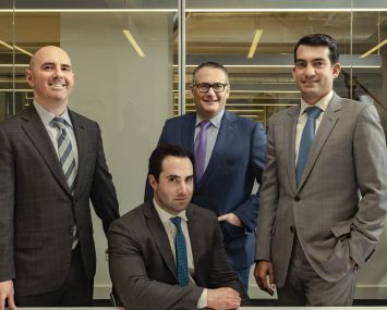 From left to right: Ben Joseph, Andrew Miller, Gavin Evans and Bennat Berger