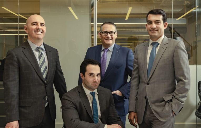 From left to right: Ben Joseph, Andrew Miller, Gavin Evans and Bennat Berger