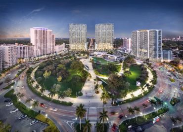 AMONG THE new DEVELOPMENTS coming to DOWNTOWN HOLLYWOOD IS A MULTI-BUILDING PROJECT FROM BTI PARTNERS IN THE YOUNG CIRCLE AREA. 
