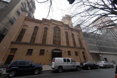 The orange short building at 47 West 66th Street.