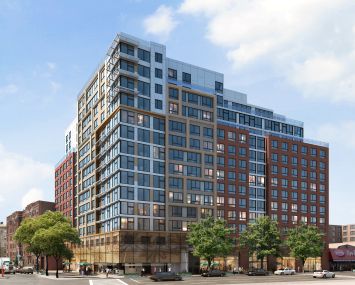 The mixed-use development holding Flatbush Central on the ground floor, the new location for the Caribbean market in Brooklyn.