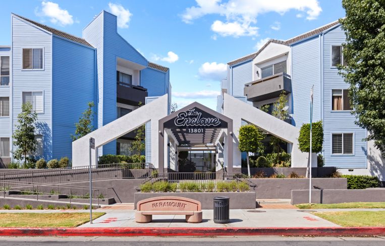 Records show Enclave at 13801 Paramount Boulevard was owned by Sherman Oaks-based MWest Holdings.