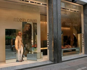 Roberto Cavalli shop in Millan.