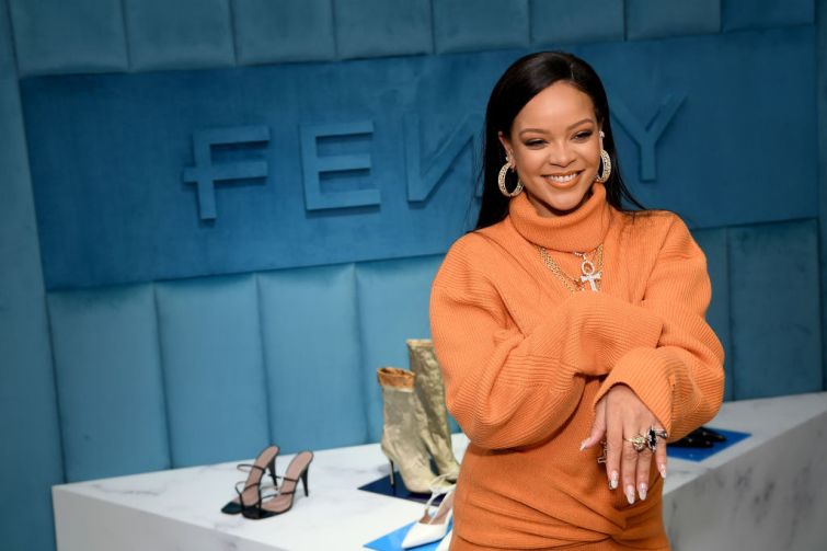 Robyn Rihanna Fenty and Linda Fargo celebrate the launch of FENTY at Bergdorf Goodman at Bergdorf Goodman on Feb. 7, 2020 in New York City.