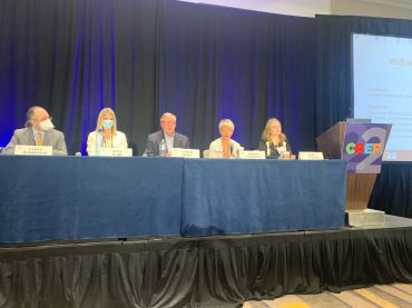 Panelists at Monday's “HUD Initiatives in the Multifamily Sector" forum at the Mortgage Bankers Association CREF conference in San Diego. 
