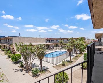 The properties are located across the street from one another, near access to Interstate 405 and the Long Beach Freeway.