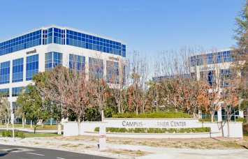 The buildings are located in the Warner Center district of Woodland Hills in the San Fernando Valley.