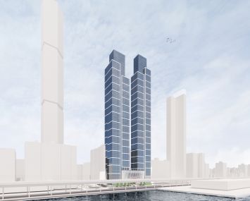A rendering of the planned 260 South Street residential tower project.