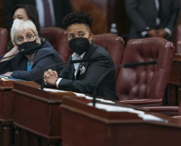Councilmember Cystal Hudson in New York City Council meeting on April 14.