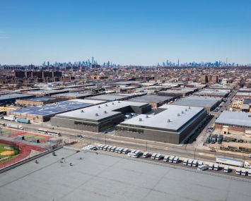 An aerial view of East New York, Brooklyn.