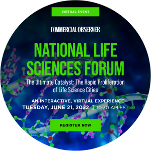 CO National Life Science Forum Web Bubble 750px v1 Register Commercial Observer Events