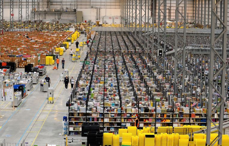 A fulfillment center for online retail giant Amazon.