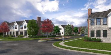 A rendering for JS Squared’s townhome development in Water Mill, N.Y. in the Hamptons area of Long Island. 