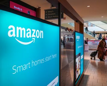 An Amazon pop-up kiosk in Queens. The threat to brick-and-mortar retail from e-commerce predates the pandemic.