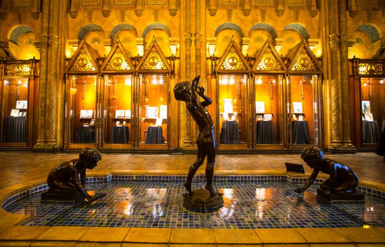 Burt Johnson's sculpture and fountain at the Sorgente Group of America's LA Fine Arts Building.