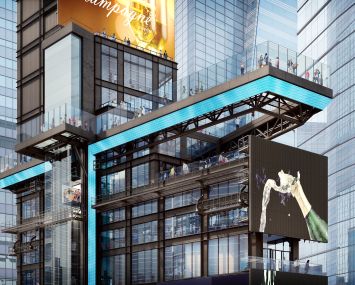 A rendering of the One Times Square viewing deck.