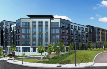 A rendering for The Devan multifamily development in Jersey City, N.J.  