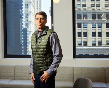 Tom Scarangello, of Thornton Tomasetti, at his office in 120 Broadway.