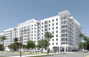 Renderings of multifamily housing development planned for 17990 West Dixie Highway.