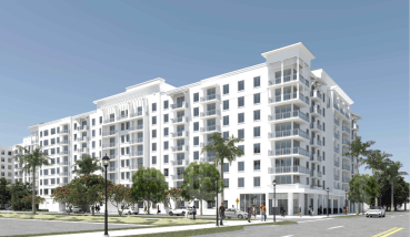Renderings of multifamily housing development planned for 17990 West Dixie Highway.