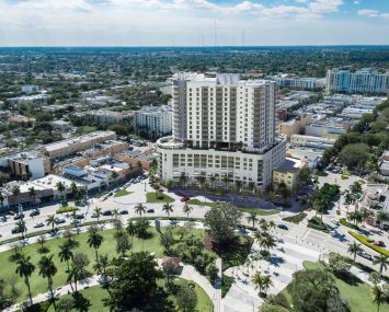 1818 Park is a luxury residential tower with ground floor retail in Hollywood, Fla.
