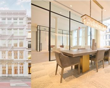 Exterior and interior of 446 Broadway after renovation.