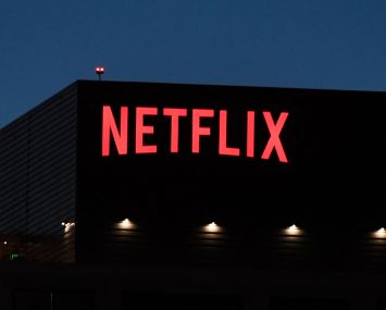 The Netflix logo is seen on the company's building on Sunset Boulevard in Los Angeles.