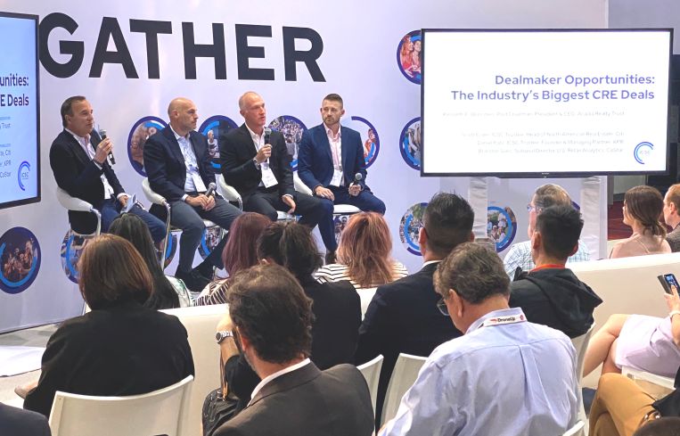 From left, Kenneth F. Bernstein, president and CEO of equity REIT Acadia Realty Trust; Scott Eisen, head of North American real estate at Citi; Daniel Katz, founder and managing partner of KPR; and Brandon Svec, national director of U.S. retail analytics at CoStar.