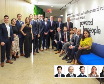 Standing from left to right: Melkin Nolasco, Kristina Misailova, Ryan McGuirl, Katie Kabili, Eric Karmitz, Noah Kossoff, Joe Moran, Kyle Sabath, Sean Noone, Fritz Richter, Jon Epstein, Charles Kingsley
Seated: James Nelson, Erik Edeen, Alexandra Marolda, David Shalom, Mitchell Levine, Eireen Escoto
Inset: Brandon Polakoff, Vincent Carrega, Brent Glodowski, Ashley Cole, Kristine Acosta
