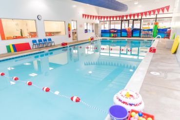 Inside British Swim School's Rockville location.