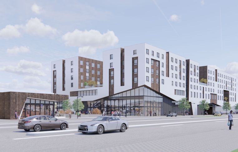 Evermont will bring 180 affordable units and new retail space to the northeast corner of Vermont and Manchester avenues in South Los Angeles.