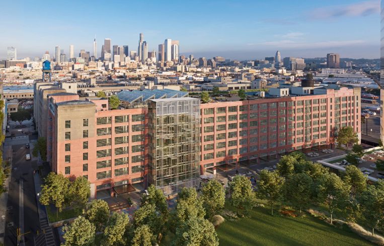 The 32-acre district includes cafes, retail, restaurants, gyms and the second-largest parking garage in Southern California.