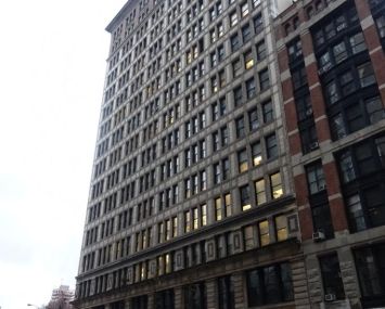 The tall office tower at 200 Park Avenue South.