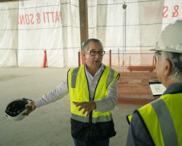 David Arena at the construction site of 270 Park Avenue.