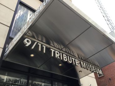 The entrance to the 9/11 Tribute Museum.