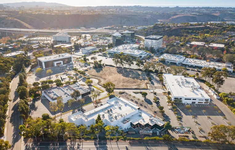 The 13-acre property at 5510, 5550, 5580 and 5590 Morehouse Drive.