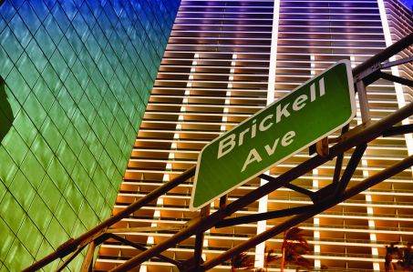 Brickell Avenue road sign in Downtown Miami, Florida. (Photo by: Gagliardi Giovanni /REDA&CO/Universal Images Group via Getty Images)