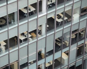 Empty office desks