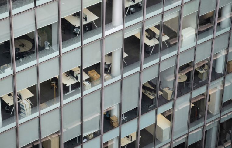 Empty office desks