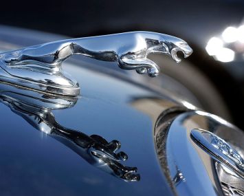 A Jaguar hood ornament sits on a Jaguar vehicle at a Jaguar/Land Rover dealership March 26, 2008. Michigan. Ford Motor Company announced it had entered into a definitive agreement to sell its Jaguar Land Rover operations to India-based Tata Motors for $2.3 billion. (Photo by Bill Pugliano/Getty Images)